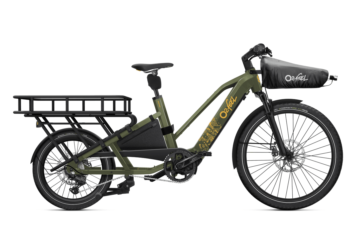 O2Feel Equo 5.2 Adventure Longtail Electric Bike - Dutch Cargo (AU) - O2feel - Electric Cargo Bike - O2Feel Equo 5.2 Adventure Longtail Electric Bike