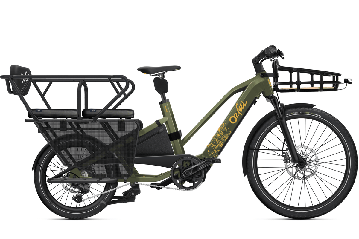 O2Feel Equo 5.2 Adventure Longtail Electric Bike - Dutch Cargo (AU) - O2feel - Electric Cargo Bike - O2Feel Equo 5.2 Adventure Longtail Electric Bike