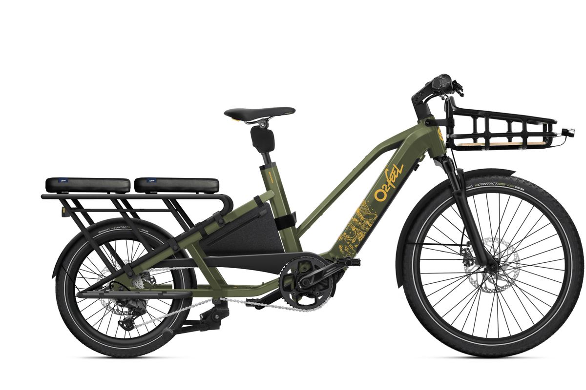 O2Feel Equo 5.2 Adventure Longtail Electric Bike - Dutch Cargo (AU) - O2feel - Electric Cargo Bike - O2Feel Equo 5.2 Adventure Longtail Electric Bike