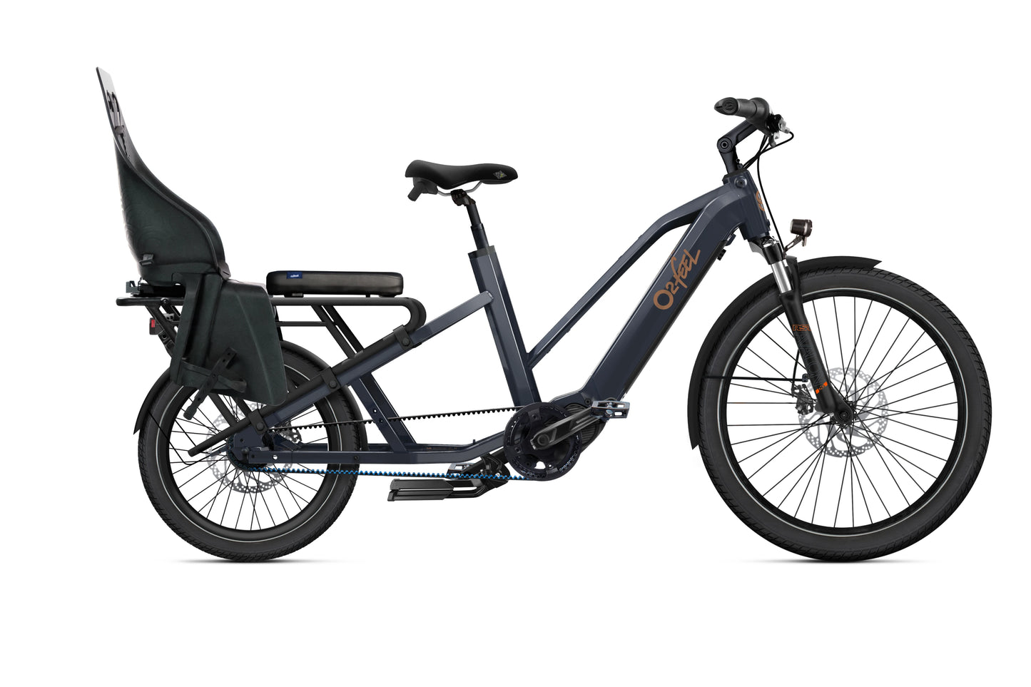 O2feel Family Equo 7.1 Gates Belt Drive Electric Cargo Bike