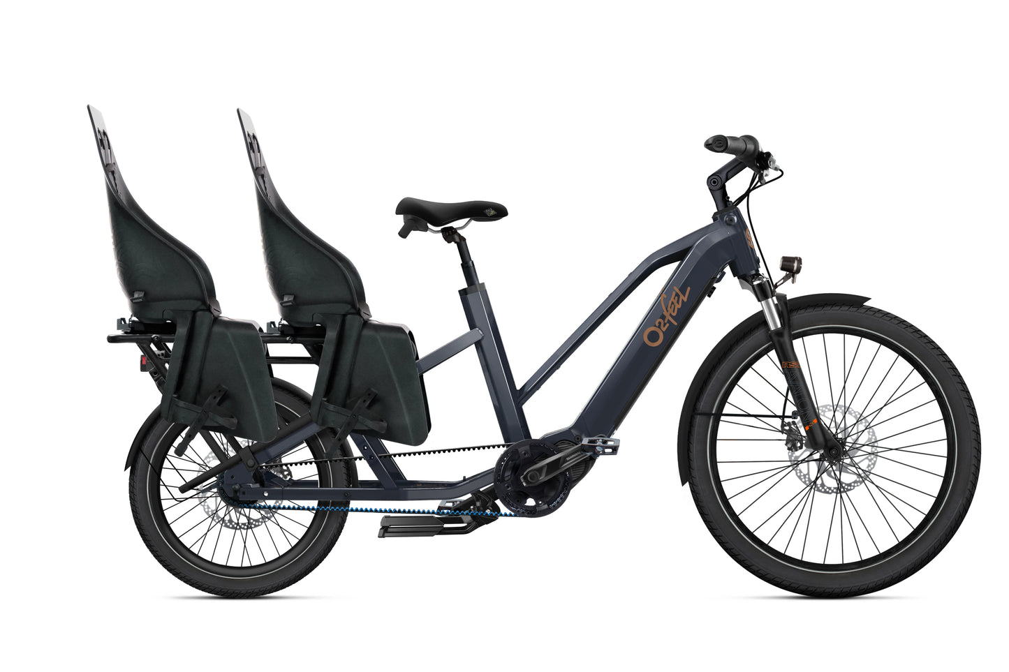 O2feel Family Equo 7.1 Gates Belt Drive Electric Cargo Bike