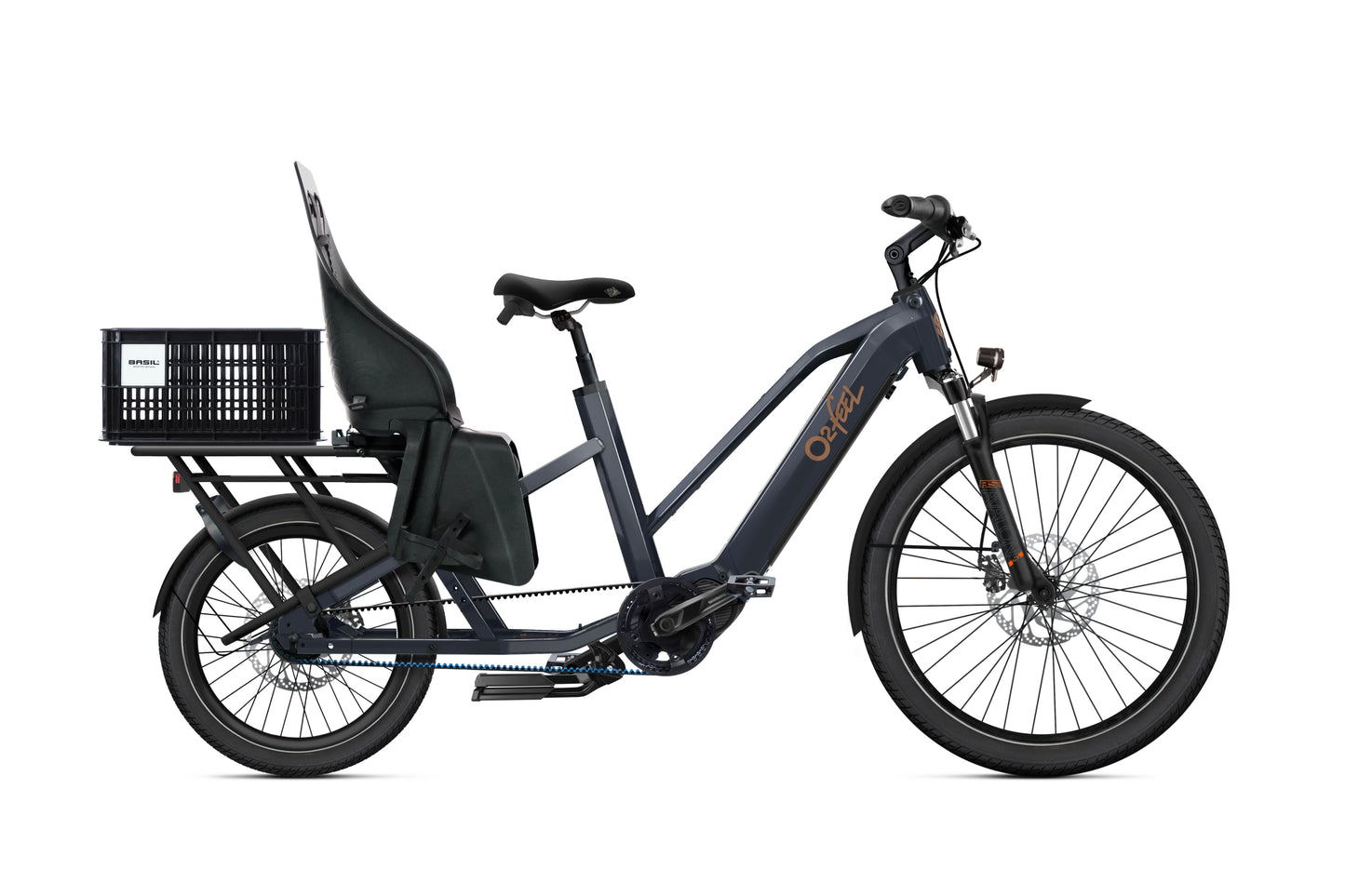 O2feel Family Equo 7.1 Gates Belt Drive Electric Cargo Bike